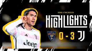 HIGHLIGHTS  LECCE 03 JUVENTUS  Another Double Vlahović amp Bremer Goal in Big Away Win [upl. by Ennaimaj]