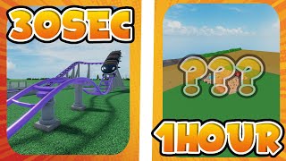 Building a coaster in 30SEC 5MIN and 1HOUR  Theme Park Tycoon 2 [upl. by Attenhoj119]