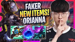 FAKER TRIES ORIANNA WITH NEW ITEMS  T1 Faker Plays Orianna MID vs Azir  Season 2024 [upl. by Chapnick]