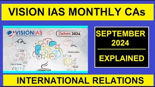 vision ias monthly current affairs  september 2025  international relations [upl. by Nosniv296]