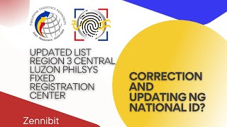 PHILSYS NATIONAL ID FIXED REGISTRATION CENTER REGION 3 CENTRAL LUZON UPDATED LIST [upl. by Elsy355]