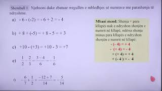 7 02 009  Java 3  Matematikë  mbledhja dhe zbritja e numrave të plotë dhe racionalë 009 ushtrime [upl. by Ahsirtal]