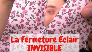 Comment Coudre une Fermeture Éclair INVISIBLE [upl. by Jenni]