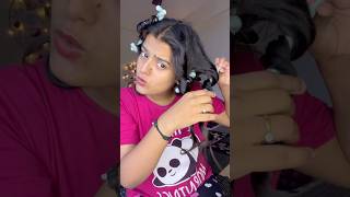 Viral Heatless curler review  trying viral hair curler first time shorts youtubeshort [upl. by Marva]