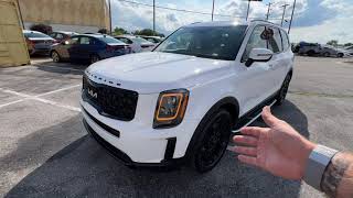 2022 KIA Telluride SX Prestige Nightfall in Glacial White Pearl with Black Nappa Leather [upl. by Ahsinrats]