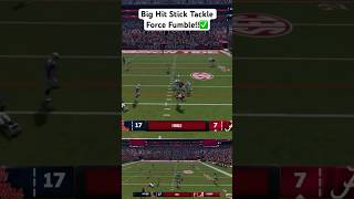 Best Defensive Hit Stick Force fumble Plays✅ share shorts trending gameplay views [upl. by Ellenar943]