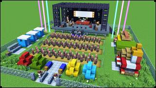 How To Build a Music Festival In Minecraft  City Build [upl. by Eatnwahs]