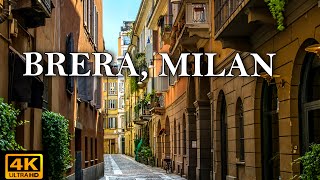 4k Walking in BRERA  The ART district in MILAN Italy [upl. by Lennahc]