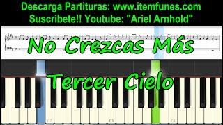 No Crezcas Mas  Tercer Cielo  Tutorial Piano Synthesia Partitura Descarga [upl. by Oelgnaed]