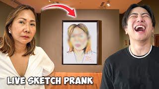 LIVE SKETCH PRANK KAY MOMMY Bat Nagmukhang unggoy [upl. by Kevina]