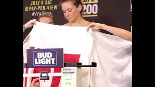 Miesha Tate nip slip at weigh in [upl. by Yditsahc]