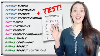 ALL 12 ENGLISH TENSES IN 1 HOUR  TEST [upl. by Auqinimod904]