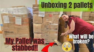 Unboxing STABBED Pallets Why is my pallet stabbed and what will be broken Check it out [upl. by Alleber]