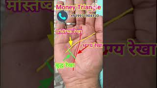 Hatheli Main Money triangle  हथेली मै धन त्रिकोण  Palmistry Shorts Rvpalmist [upl. by Eidak]