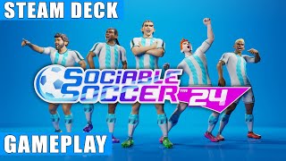 Sociable Soccer 24 Steam Deck Gameplay [upl. by Yuh]