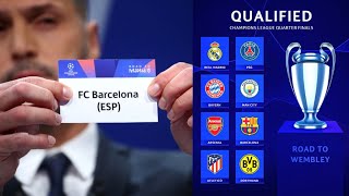 UEFA Champions League QuarterFinals Live Draw  Qualified Teams  Full Fixtures  UCL Draw 202324 [upl. by Einwahr]