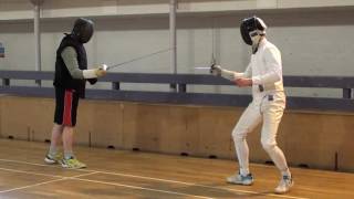 Foil Fencing Lesson Adam Blight amp Ayman 3 [upl. by Amer942]