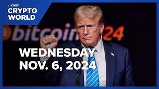 Bitcoin surges to new alltime high as industry celebrates Trump victory CNBC Crypto World [upl. by Hilarius]