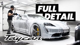 Porsche Taycan Turbo Wash Polish amp Ceramic Coating  ASMR [upl. by Zoes]