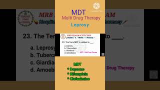 Rrb pharmacist exam preparation 2024 drug inspector exam MDT THERAPY LEPROSY [upl. by Harvie599]