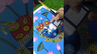 Secure your artwork with varnish artistmansipanwar art painting shorts acrylicpainting krishna [upl. by Vanny]