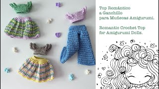 Cómo Tejer un Top Lindo a Ganchillo Para Muñecas Amigurumi Tutorial de Crochet Paso a Paso [upl. by Arbrab]