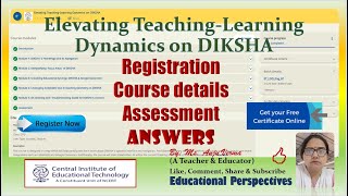 Elevating Teaching Learning Dynamics on DIKSHA Quiz Answers  Anju Verma [upl. by Matuag]