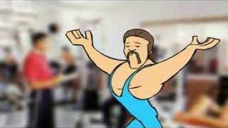 quotDodgeballquot GloboGym Ben Stiller Animation [upl. by Ynohtnaeoj]