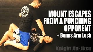 Mount Escapes from A Punching Opponent  JiuJitsu Escapes [upl. by Jamaal576]