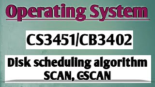 Disk scheduling algorithms SCAN CSCAN in operating system tamil OS  Anna university reg2021 [upl. by Suoirtemed171]