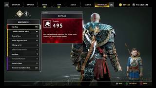 God Of War  Farming Skap Slag For 4 Hours New Game Plus [upl. by Wickman]