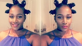 How To  Bantu Knots Using Marley Hair On Short Hair [upl. by Saire458]