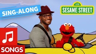 Sesame Street Lets Go Driving with Elmo and Taye Diggs with Lyrics  Elmos Sing Along Series [upl. by Alimat]