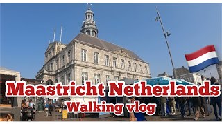 Maastricht Historic City Center  4K Walking Tour  Travel vlog  GoPro [upl. by Gennie578]