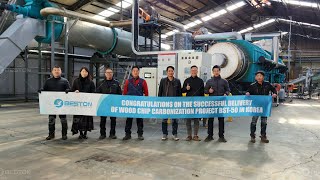 Global Case BST50 Biochar Making Machine In KoreaBESTONGROUP [upl. by Enialem368]