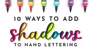 10 Hand Lettering Shadows for Beginners  Easy ways to add shading to your calligraphy [upl. by Lenad]