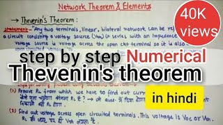 thevenins theorem hindi lecture [upl. by Aittam]