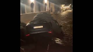 🚨SPAIN  Torrential rains wash away cars in Cadaqués and activate the weather alert in Girona [upl. by Gherardi]