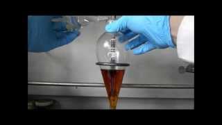 Workup using separatory funnel LiquidLiquid extraction [upl. by Savvas]