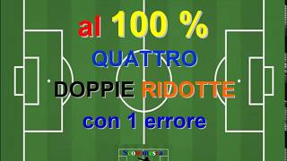 scommesse sportive  Sistema a 4 doppie ridotte  SISTEMA VINCENTE scommessa pronostici pronostico [upl. by Idell]