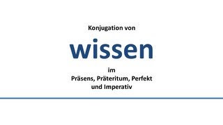 WISSEN  to know  يعرف  Konjugation deutscher VerbenConjugation of German verbs [upl. by Anert298]