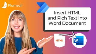 How to import HTML and Rich Text from SharePoint into a Word Template with Power Automate [upl. by Drabeck]