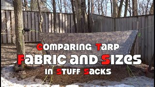 TarpsComparing Fabrics and Sizes in Stuff Sacks [upl. by Klehm]