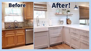 DIY Small Kitchen Remodel  Before and After Ikea Kitchen  90s Kitchen Extreme Makeover [upl. by Eatnahs]