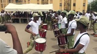 NYSC Lagos Brigade Band Drum line Competition Between 17A And 17B [upl. by Nnaitak]