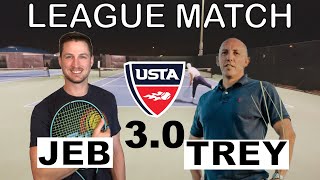 League Match NTRP 30 March 2021  Jeb vs a Pusher [upl. by Annibo83]