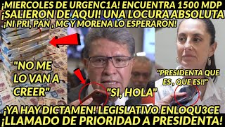 MIERCOLES DE URGEENCIA LLAMADO A PRESIDENTA ENCONTRARRON 1500 MDP AQUI PRI PAN MC Y MORENA ATONITOS [upl. by Yerdna]