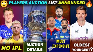 IPL 2025  Mega Auction Details  Date  Timing  Players List [upl. by Luca134]