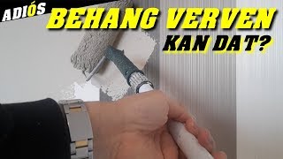 BEHANG VERVEN Kun je over behang heen schilderen [upl. by Ailecnarf276]