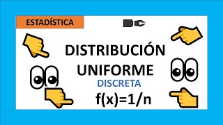 🔥DISTRIBUCIÓN UNIFORME DISCRETA🔥  Rápido y FÁCIL🔥 ESTADÍSTICA [upl. by Ettedo298]